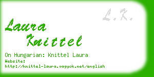 laura knittel business card